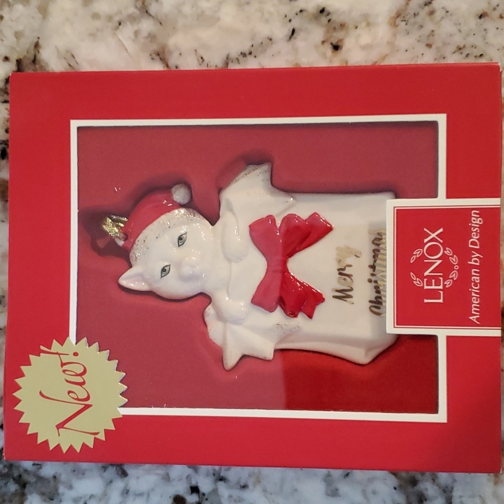 Lenox Kitty Christmas Ornament